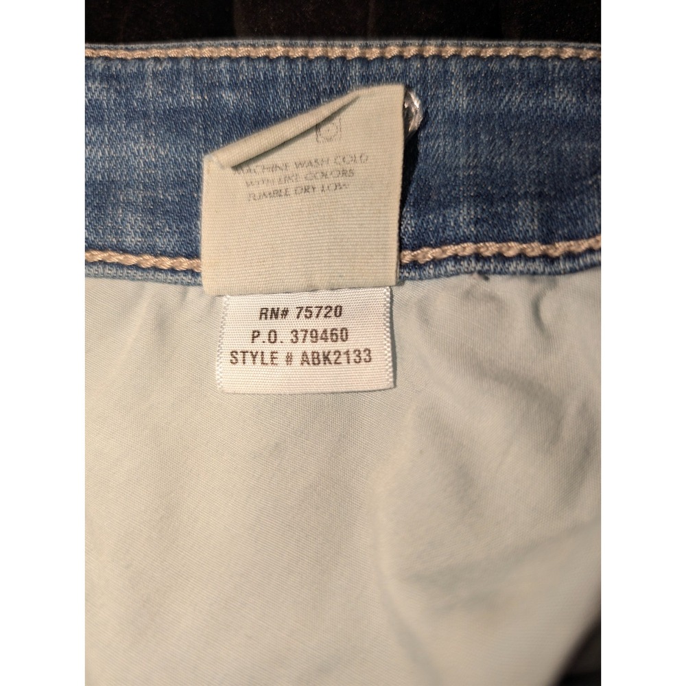 Womens Bke Denim Payton Bootcut Distressed Jeans Size 31X33 1/2 Medium Wash - Picture 5 of 14